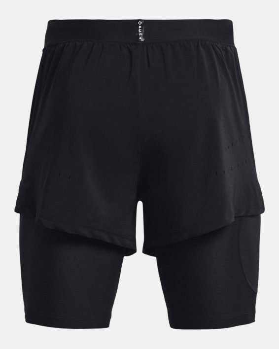 กางเกงขาสั้น UA RUSH™ SmartForm 2-in-1 สำหรับผู้ชาย in Black image number 9